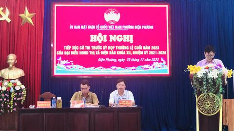 Điện Phương tổ chức tiếp xúc cử tri  cuối năm 2023, HĐND thị xã khóa XII, nhiệm kỳ 2021-2026