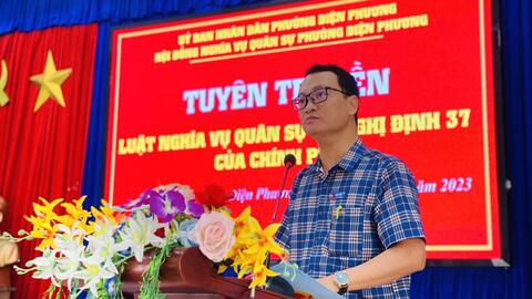 Điện Phương, tổ chức tuyên truyền Luật Nghĩa vụ quân sự 2015
