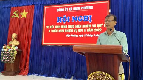 Đảng uỷ xã Điện Phương tổ chức Hội nghị Ban chấp hành mở rộng sơ kết công tác quý I, triển khai nhiệm vụ quý II năm 2022.