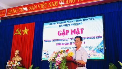 Điện Phương, gặp mặt, tặng quà cho học sinh, trẻ em có hoàn cảnh khó khăn, khuyết tật